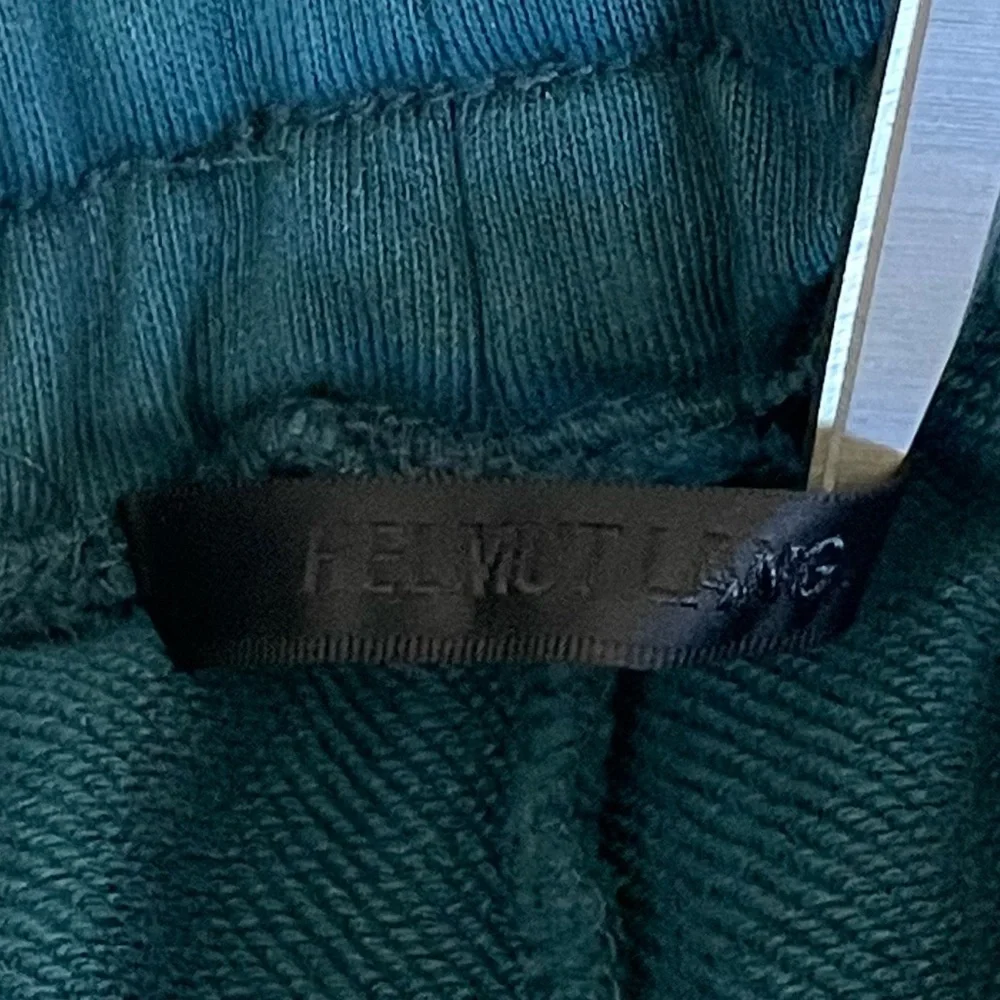 Helmut Lang Slim Logo Jogger Pant Drawstring Sweatpants Neptune Teal Small